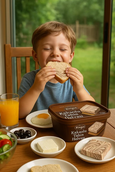 Bingöl Kakaolu Tahin Helvası 1700 g x 4 | Aile Boyu Paket - Resim 4