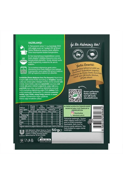 Knorr Pesto Makarna Sosu 50g x 6 Adet - 7