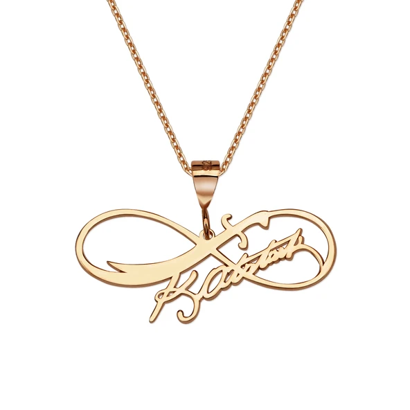 Atatürk İmzalı Zülfikar Sonsuzluk Gümüş Kolye - Rose ürün görseli 1