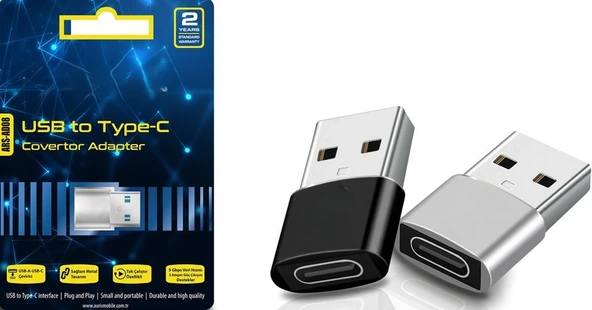 Auris ARS-AD08 USB-A to TYPE-C Dişi Çevirici