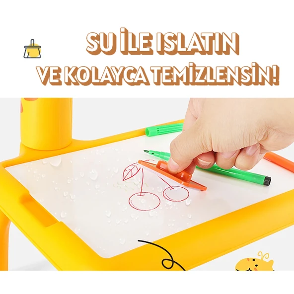 Zürafa Tasarımlı Projeksiyonlu Boyama Tahtası - Resim 4