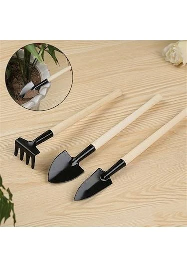 Mini Ahşap Hobi Bahçe Seti 3 Parça - Resim 1