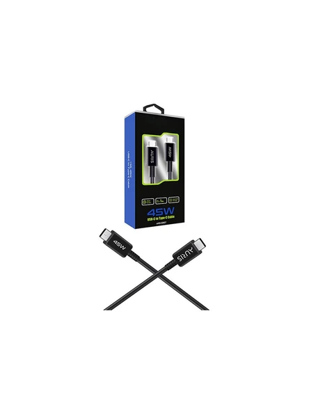 Auris ARS-CB57 45W TYPE-C to TYPE-C Data&Şarj Kablosu 1Mt