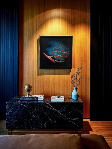 Dekoratif Soyut Tablo 40 x 40 cm CAN204 - Ev - Otel - Ofis - Hastahane - Kafe - Restoran Dekorasyonu