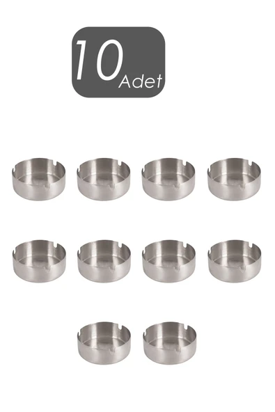 Mucit Home Küllük Metal Küllük Paslanmaz Çelik 10 Lu Kül Tablası Küllük Seti ürün görseli