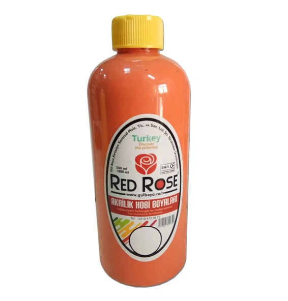 Akrilik Hobi Boyası Redrose 10 Renk  varyant 500ml - 10