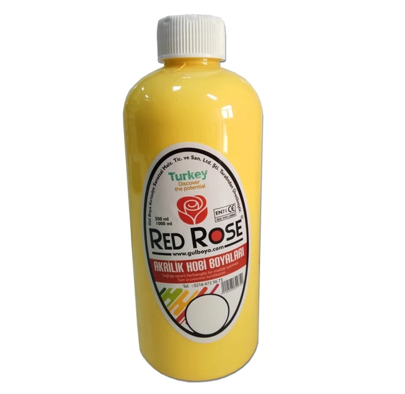 Akrilik Hobi Boyası Redrose 10 Renk  varyant 500ml - 8