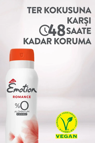 Emotion Romance Kadın Vegan Deodorant 150 Ml Hızlı Kurur, Leke Bırakmaz - 6
