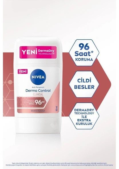 Nivea Derma Control Clinical 50 ml Kadın Stick Deodorant - 2