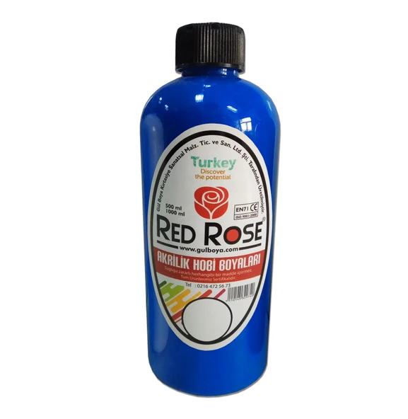 Akrilik Hobi Boyası Redrose 10 Renk  varyant 500ml - 5