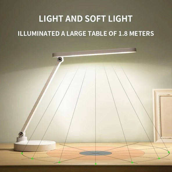 40 Led Çalışma Okuma Işığı Kademeli Masa Lambası Ayarlanabilir Renk Tonu Ve Parlaklık ürün görseli 1