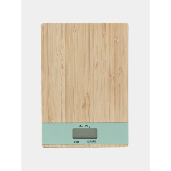 Ahşap Lüks Dijital Ekranlı 15 Kg 1 Gr Hassas Elektronik Mutfak Terazisi - Resim 3