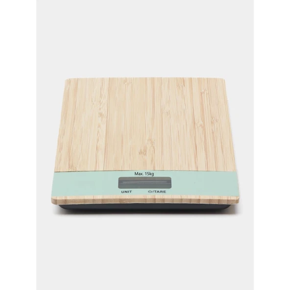 Ahşap Lüks Dijital Ekranlı 15 Kg 1 Gr Hassas Elektronik Mutfak Terazisi - Resim 2