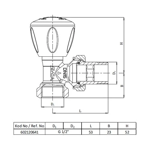 E.C.A Köşe Radyatör Valfi 2 Adet 1/2 Rv3 602120641 Eca - Resim 6