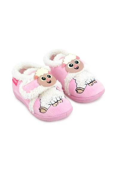 GezerKuzu Figürlü Kışlık Yumuşacık Ev Pandufu Pembe - 2