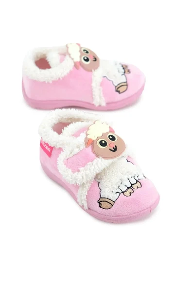 GezerKuzu Figürlü Kışlık Yumuşacık Ev Pandufu Pembe - 1