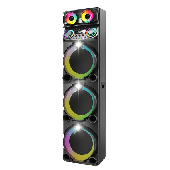 Zore GD-3127 Dijital LED Göstergeli Mikrofonlu RGB TWS Üçlü 12 inç Stereo Bass Kablosuz Karaoke Hoparlör - 3