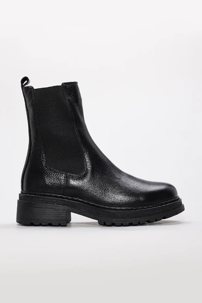 Hakiki Deri Kürklü  Kadın Klasik Bot 257KZA622 - Resim 2