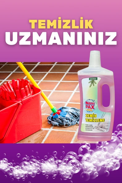 ZEMİN TEMİZLEME SIVI DETERJAN BAHAR KOKULU 2 x 1 LİTRE - 2