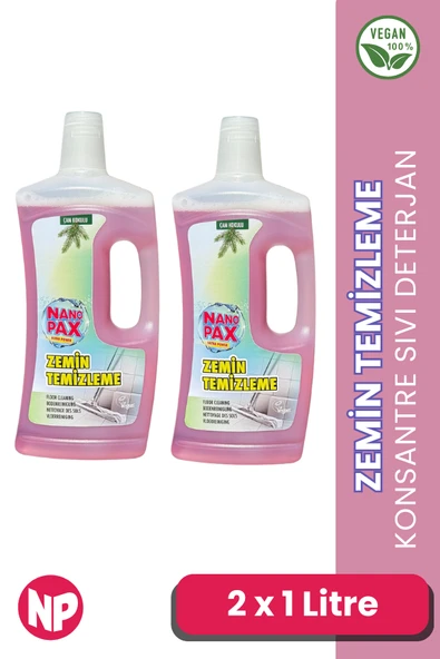 ZEMİN TEMİZLEME SIVI DETERJAN BAHAR KOKULU 2 x 1 LİTRE