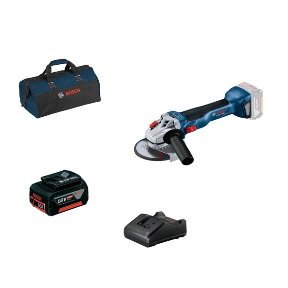 Bosch Gws 18V-10 1x4.0Ah Tek Akülü Taşlama Makinesi ürün görseli