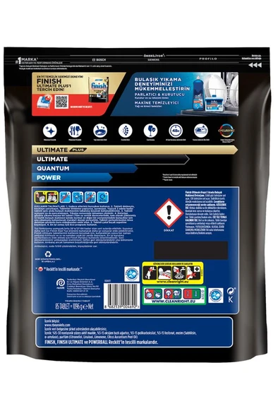Finish Ultimate Hepsi Bir Arada 255 Kapsül Bulaşık Makinesi Deterjanı Tableti - 9