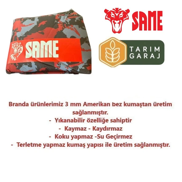 Same 55-65-75 Natural Bahçe Serisi Traktör Kılıfı Branda - Resim 5