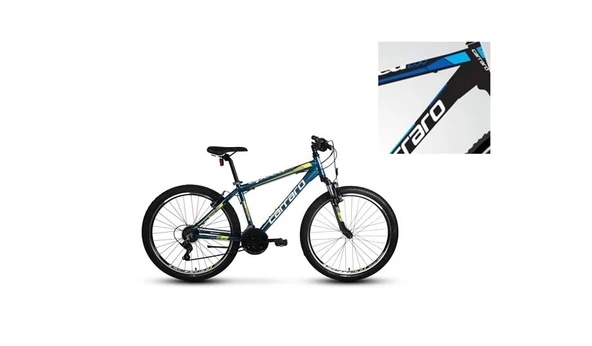 CARRARO SPEED 260 ERKEK DAĞ BİSİKLETİ 410H V 26 JANT 21 VİTES MAT SİYAH MAVİ KOYU MAVİ ürün görseli