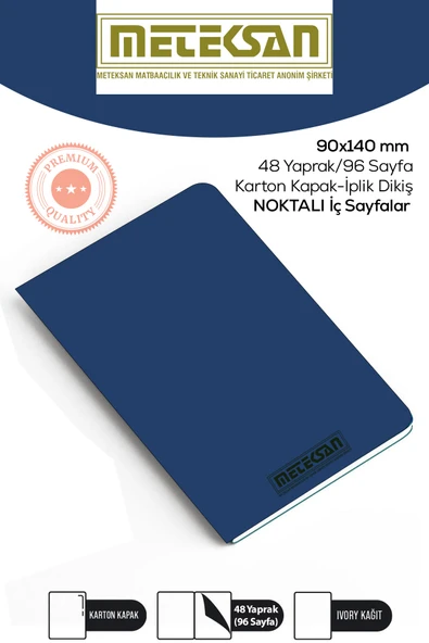 Lacivert 9x14 Cm Ebat Not Defteri ürün görseli 1