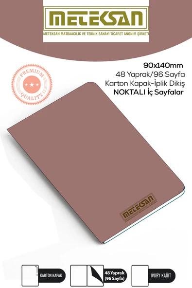 Pembe 9x14 Cm Ebat Not Defteri ürün görseli 1