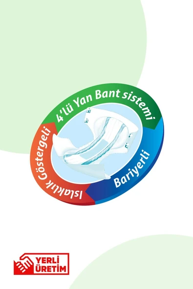 Giggles Yetişkin Hasta Bezi Orta Boy (MEDİUM) 4 Paket (120 ADET) Bel Boy: 70 - 120 Cm - 4