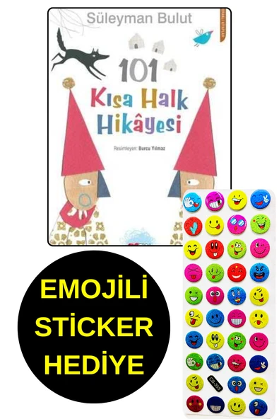 EMOJİLİ  STİCKER HEDİYE  - OKUL ÖNCESİ RESİMLİ KİTAPLAR  - 101 KISA HALK HİKAYESİ ürün görseli
