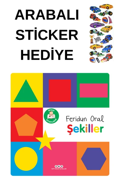 ARABALI STİCKER HEDİYELİ – MİNİK KİTAPLARIM – BEBEKLERE ÖZEL - ŞEKİLLER ürün görseli