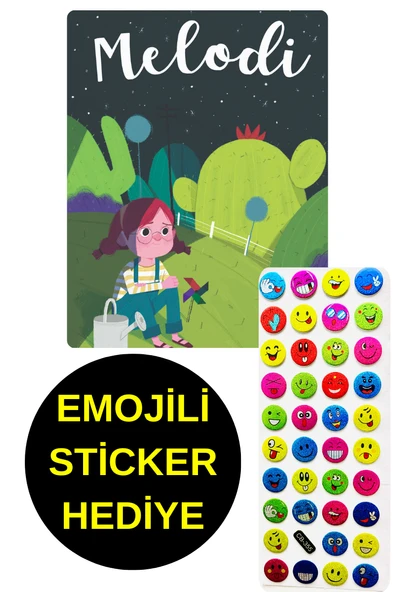 EMOJİLİ  STİCKER HEDİYE  - OKUL ÖNCESİ RESİMLİ KİTAPLAR  - MELODİ ürün görseli