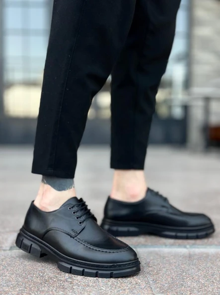 BA0237 Bağcıklı Klasik Yüksek Taban Casual Erkek Ayakkabı - Resim 3
