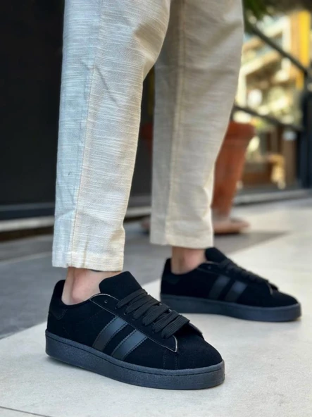 BA0235 BOA İki Çizgili Siyah Taban Erkek Günlük Ayakkabı ürün görseli