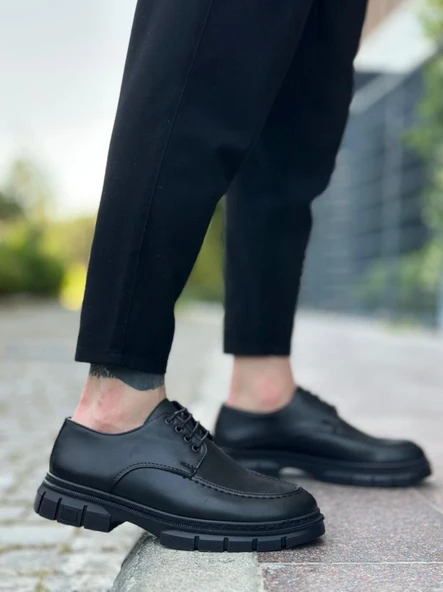 BA0237 Bağcıklı Klasik Yüksek Taban Casual Erkek Ayakkabı - Resim 2