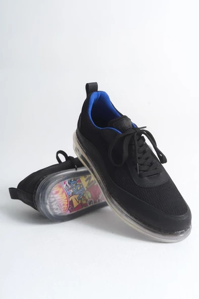 CH181 - RRT İpekyol  Erkek Ayakkabı SIYAH/SAX MAVI - Resim 2