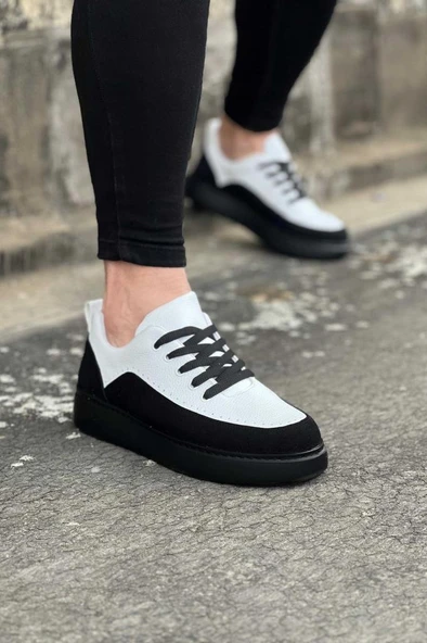 Wagoon WG162 Kömür Beyaz Ortopedik Taban Erkek Casual Ayakkabı - 2