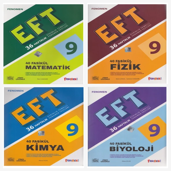 Fenomen 9. Sınıf EFT Sayısal Set ( Matematik & Fizik & Kimya & Biyoloji) - 1