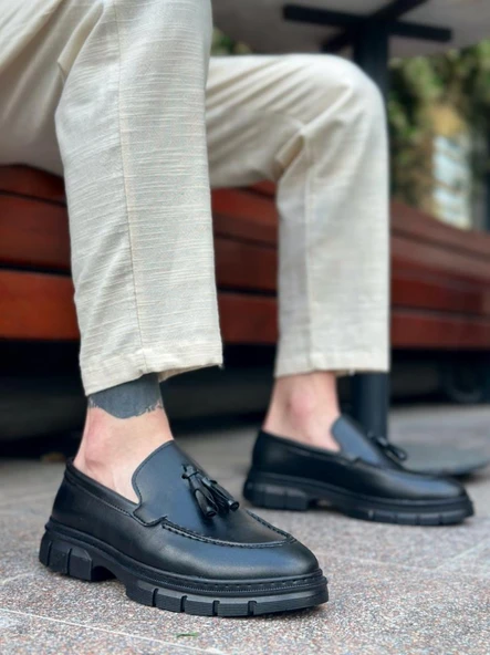 BA0240 Püsküllü Cilt Klasik Yüksek Taban Casual Erkek Ayakkabı ürün görseli