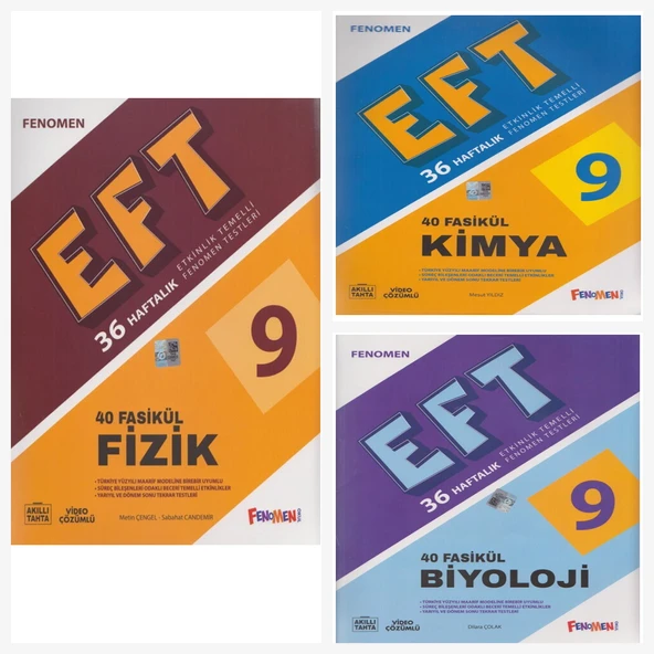 Fenomen 9. Sınıf EFT Fen Bilimleri Set ( Fizik & Kimya & Biyoloji ) - 1