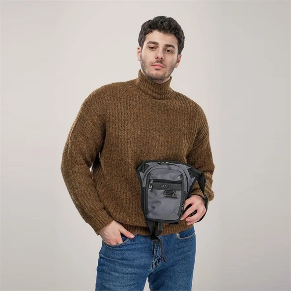 ÇÇS 31535 Bel Bacak Çantası Tarz Konfor ve Fonksiyonel Gri - Resim 4