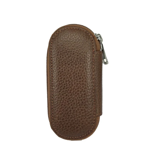 Hakiki Deri Fermuarlı Anahtarlık Şık ve Fonksiyonel Taba - Resim 2