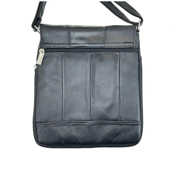 Hakiki Deri Cayu651 Postacı Çanta Siyah - Resim 4