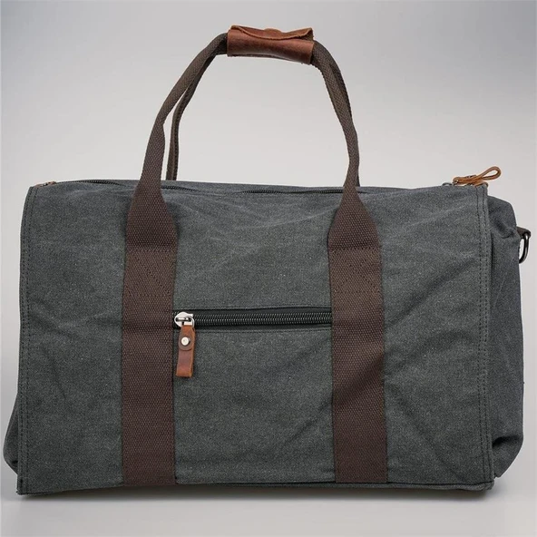 ÇÇS 40233 Kanvas Geniş Hacimli Seyahat Çantası Siyah - Resim 2