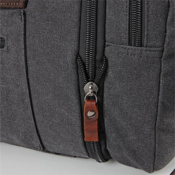 ÇÇS 40232 Genişleyebilir Kanvas Seyahat Çantası Valiz Siyah - Resim 5