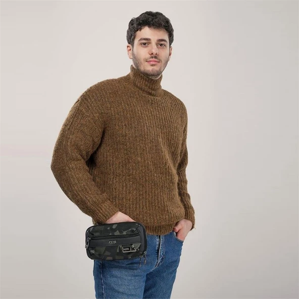 ÇÇS 31531 Çift kullanım Bel ve Dopp Kit El Çantası Kamuflaj - Resim 4