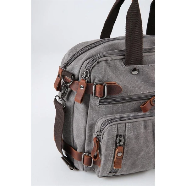 ÇÇS 31510 Çift Kanvas Bel Çantası Yeşil - Resim 7