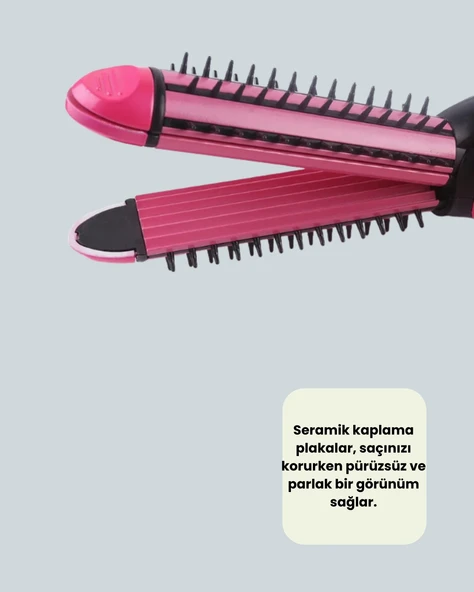 Seramik Kaplama Saç Şekillendirici | Dalga ve Düzleştirme - Resim 3